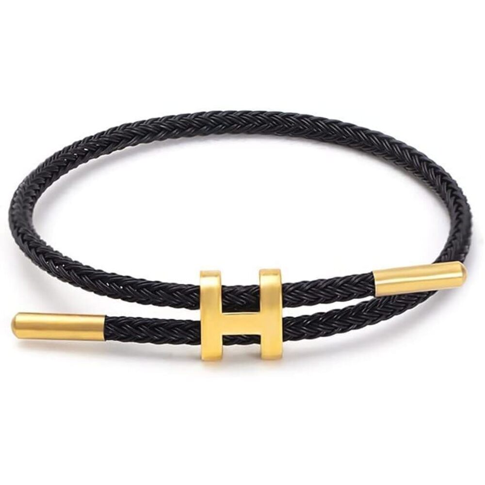 Bracelet with Adjustable Design Polished H Shape Buckle, Bracelets for Women